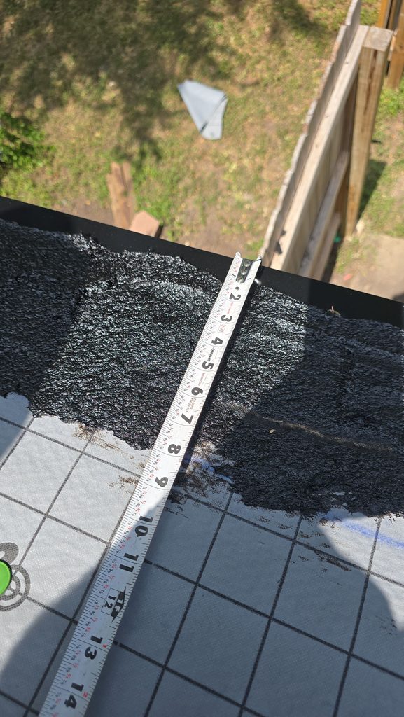 Roof cement at the eave to fully adhere the starter strip, as the FORTIFIED standard requires