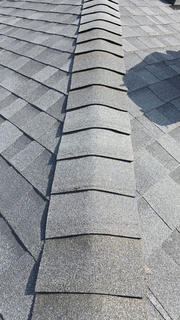 Owens Corning RIZERidge hip and ridge shingles in Onyx Black