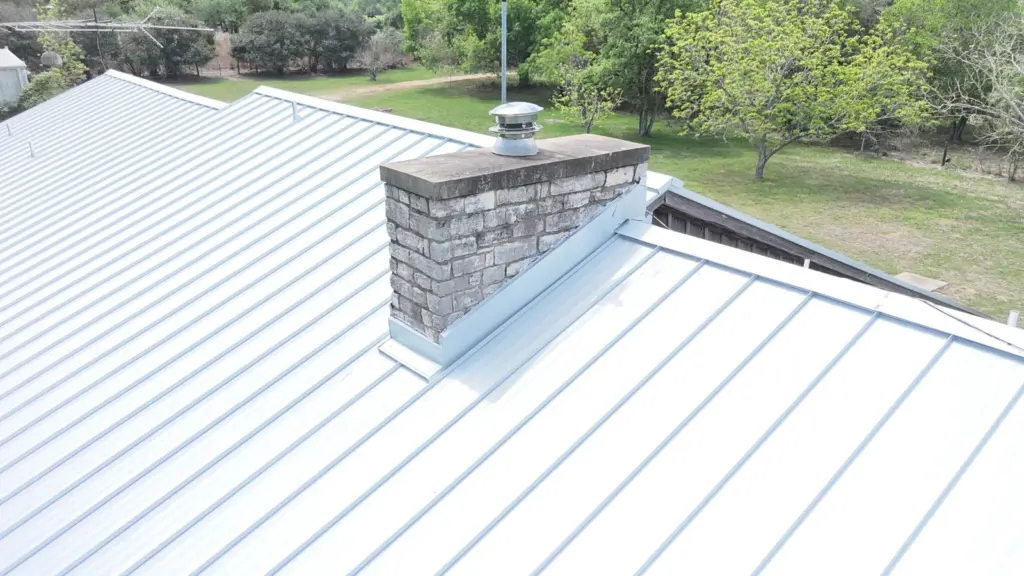 New chimney flashing on the ShurLoc 150 standing seam roof